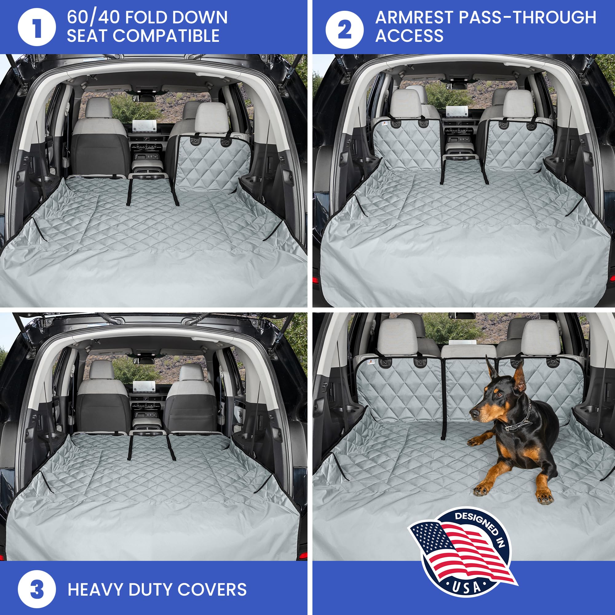 4Knines Split Cargo Liner machine-washable is easy to clean after trips.