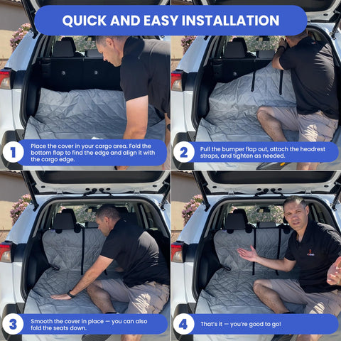 4Knines Split Cargo Liner non-slip back keeps liner in place while driving