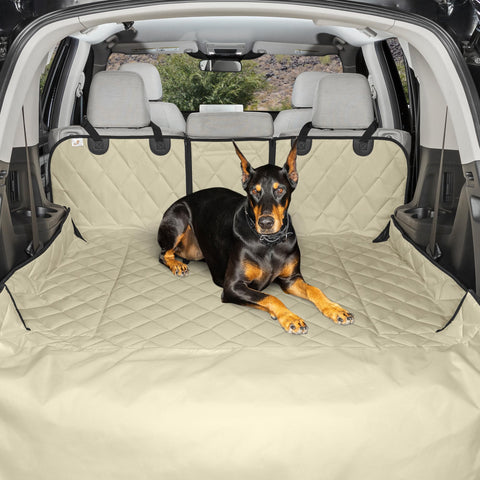 4Knines Split Cargo Liner in SUV setup showing snug fit and cargo protection