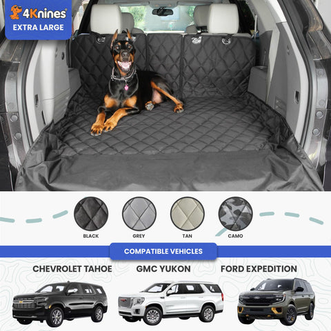 4Knines Split Cargo Liner waterproof backing blocks spills in the trunk