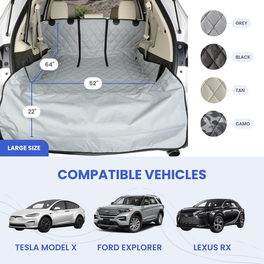 4Knines Waterproof Cargo Liner coverage protecting cargo space from spills