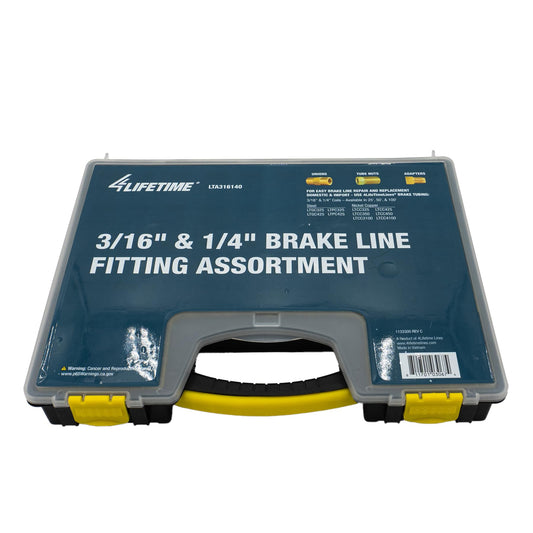 4LIFETIMELINES 32 SKU brake line assortment with unions and adapters supports versatile repairs.
