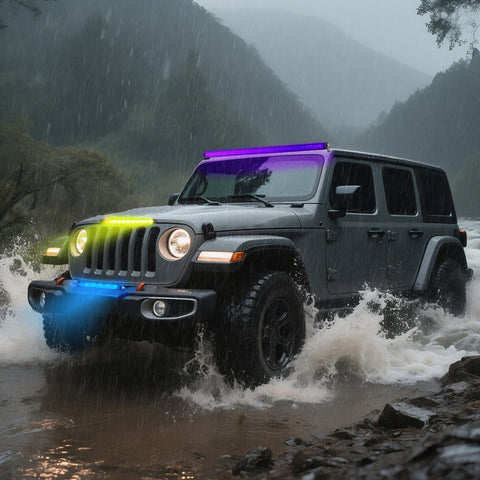 4WDKING IP68/IP69K LED bar installation showcasing rugged sealing