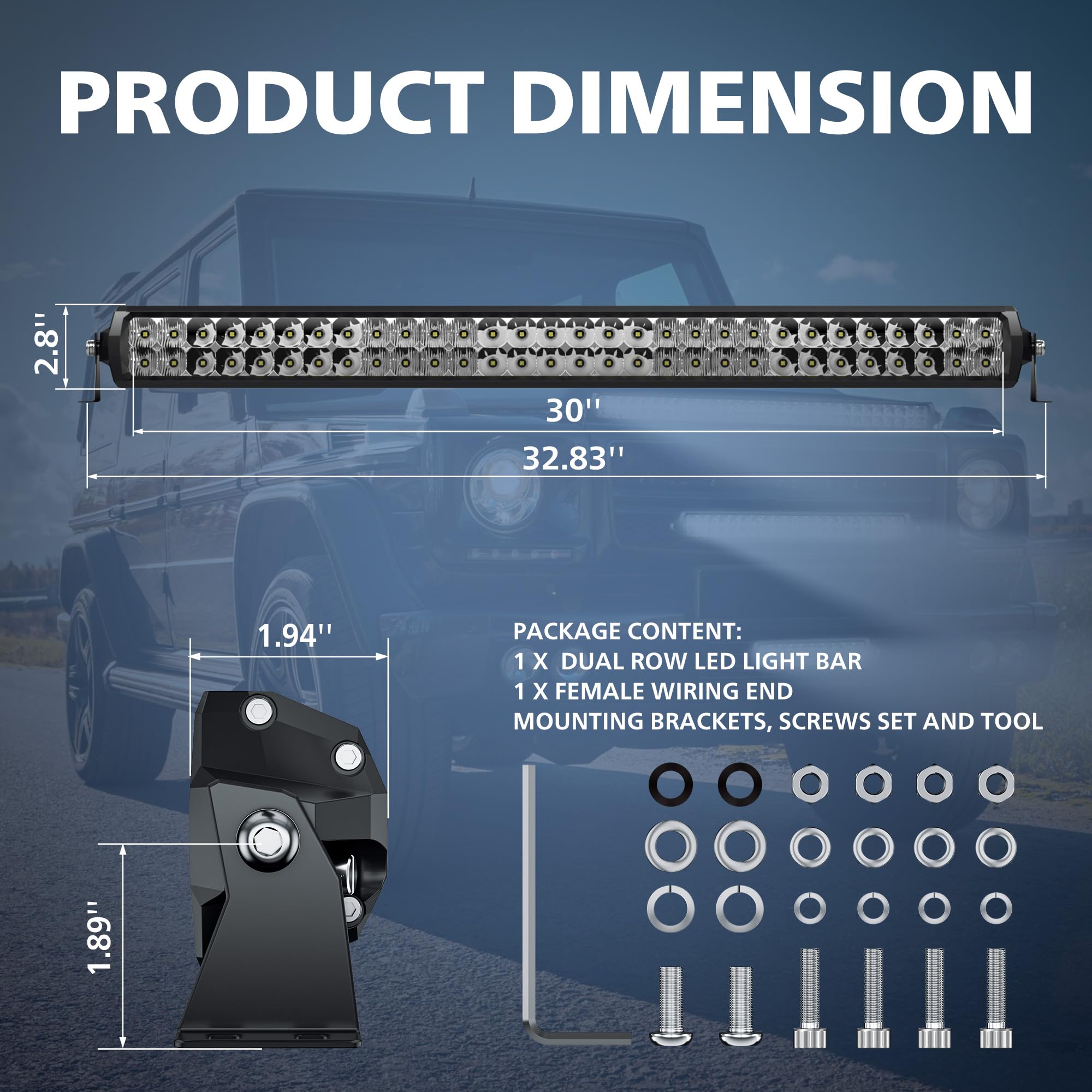 4WDKING combo beam offers broad coverage for night driving and work tasks.