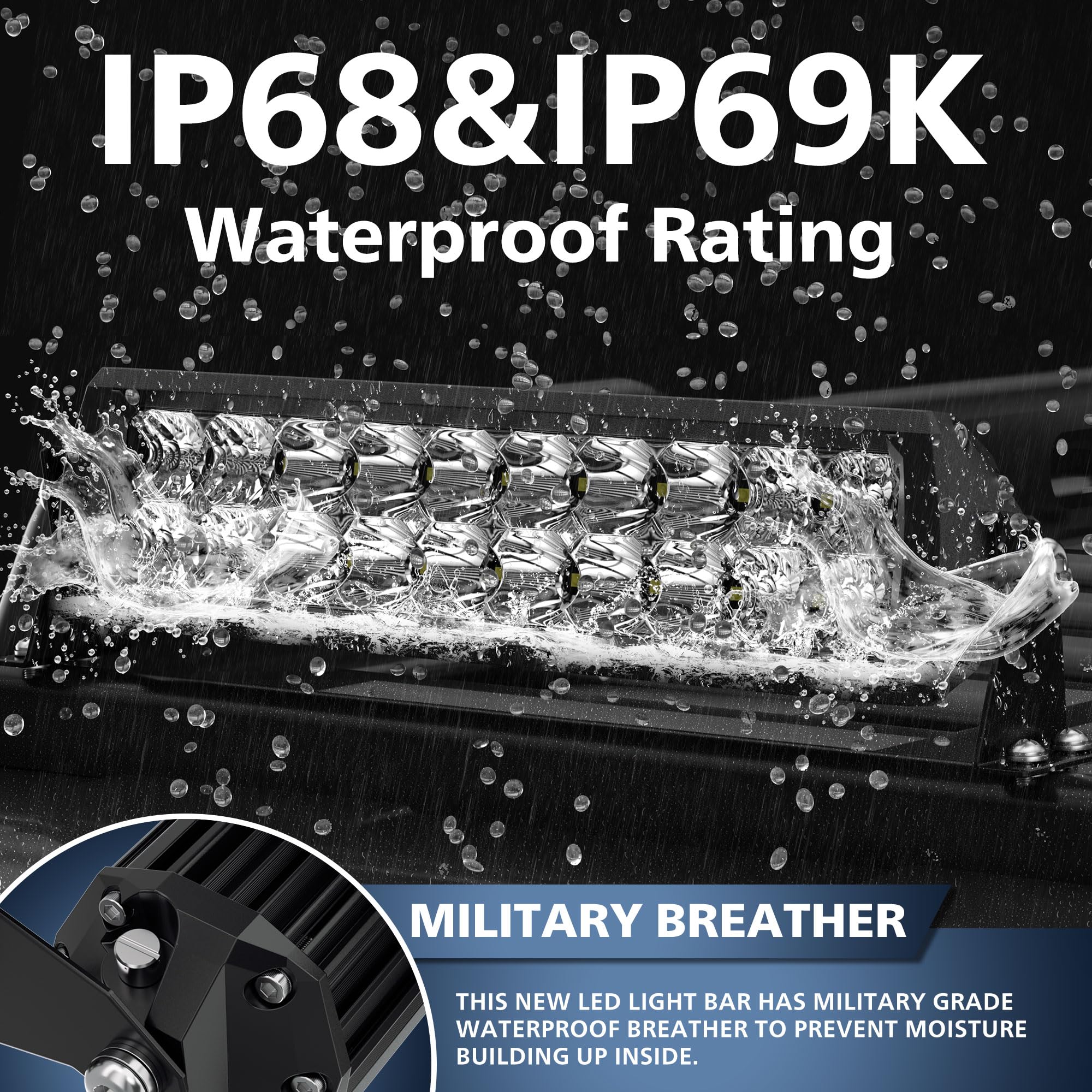 4WDKING 30-inch LED light bar side brackets enabling versatile mounting.