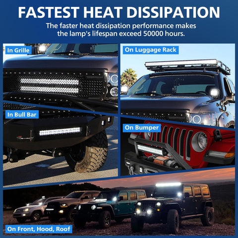 4WDKING RGB light bar 52 inch wiring harness enables easy setup.