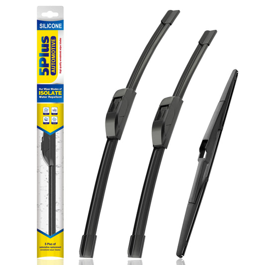 5 PLUS silicone wiper 26-inch front view improves rain visibility