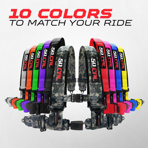 Rugged off-road trail scene with 50 Caliber Racing 4 Point Harness