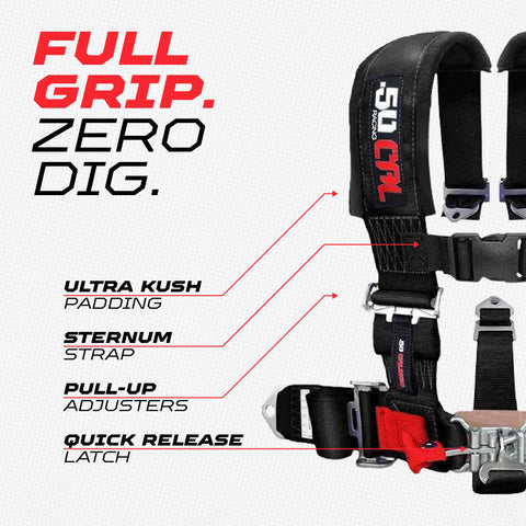Included hardware and bolts simplify installation for bucket seats and roll cages.