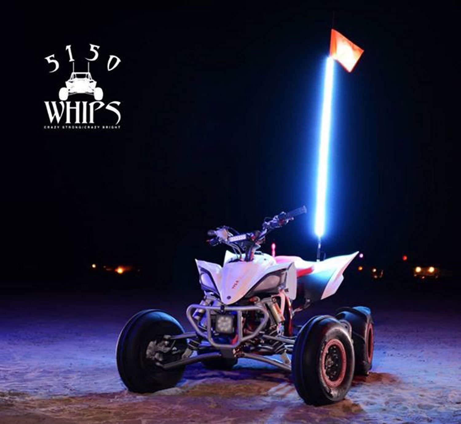 5150 Whips 187-style LED whip magnetic quick release base for fast setup