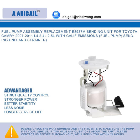 A ABIGAIL fuel pump module for Camry, side view, ensures consistent engine supply