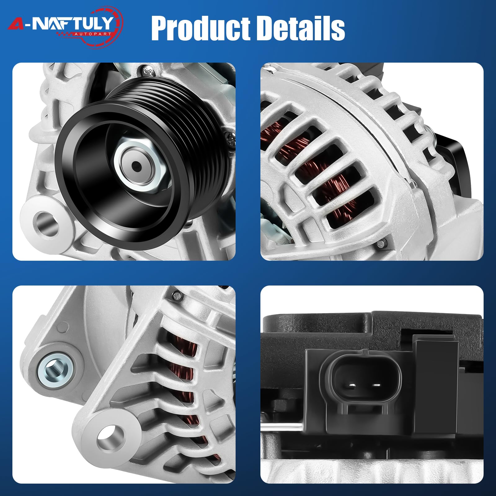 A-NAFTULY 136A label confirms high output for demanding electrical loads.