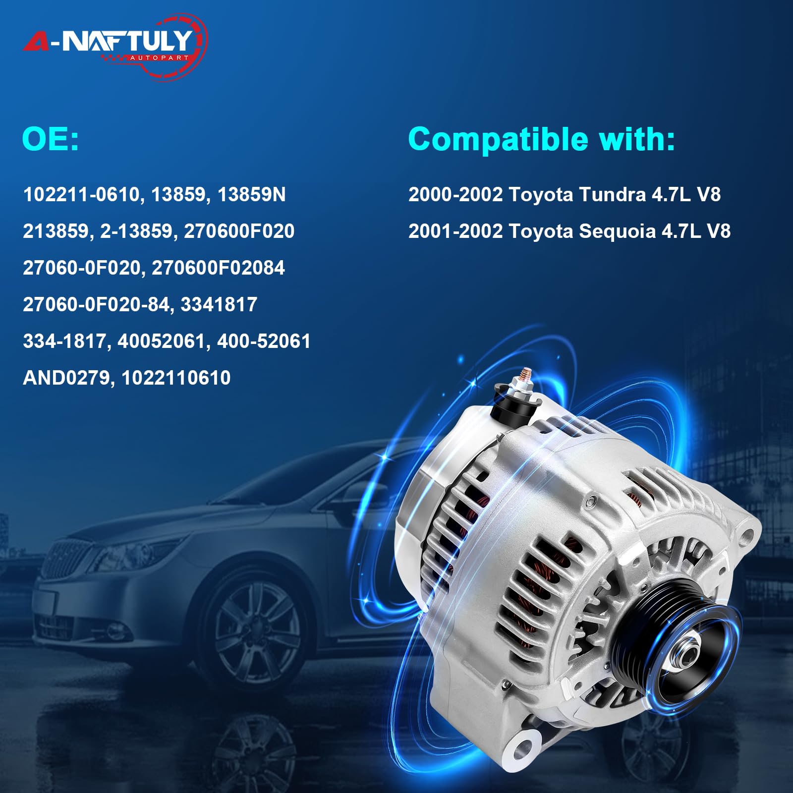 A-NAFTULY 1022110610 side view emphasizes compact fit for easy installation.