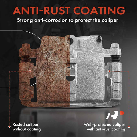 A-Premium brake caliper in box highlights a complete 2-piece set for front and rear.