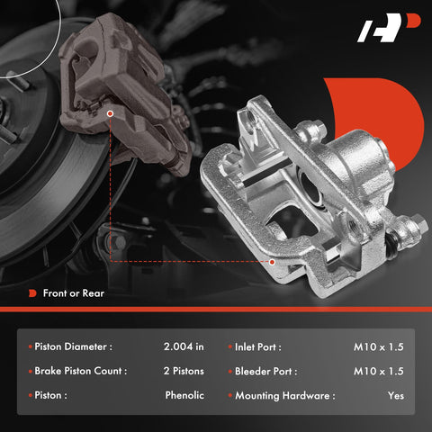 A-Premium brake caliper front-right view supports smooth, even wear on four-wheel discs.
