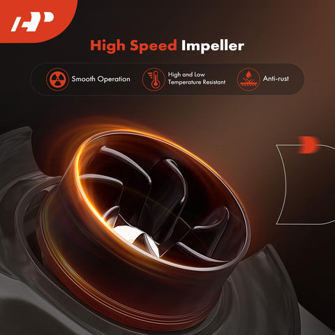 Durable plastic impeller detail suited for 2.0L BMW engines