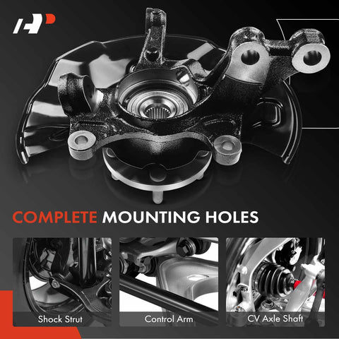 A-Premium new steel knuckle hub detail shows durability.