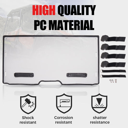 A & UTV PRO front windshield hard coating resists scratches for long-lasting clarity.