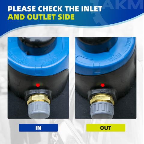 AKM Spotless Water System garden hose connector for quick, secure setup