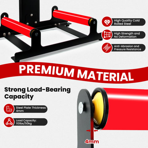 ALL4DETAIL 360° Rolling Wheel Stand sturdy steel frame with 50 kg load capacity