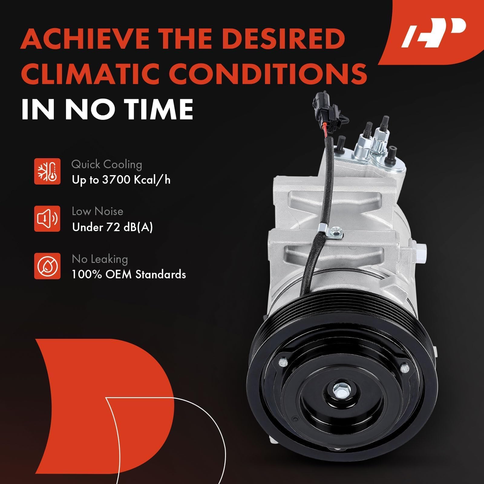 A-Premium 6-groove pulley design supports stable belt engagement.
