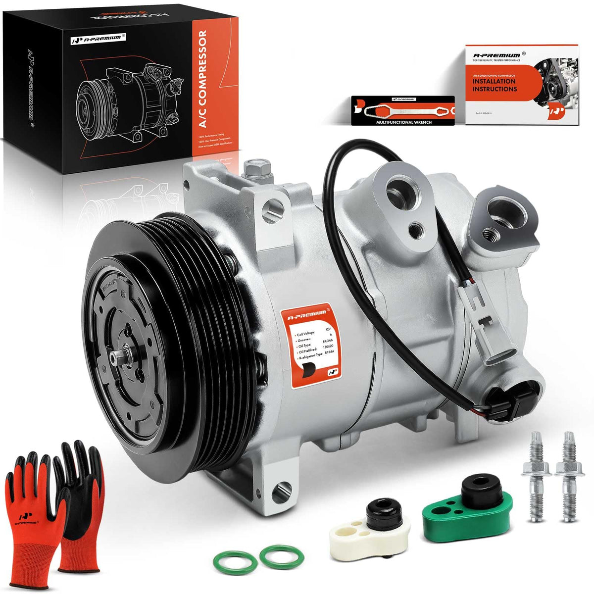 A-Premium AC compressor with clutch for Jeep Compass improves cooling performance
