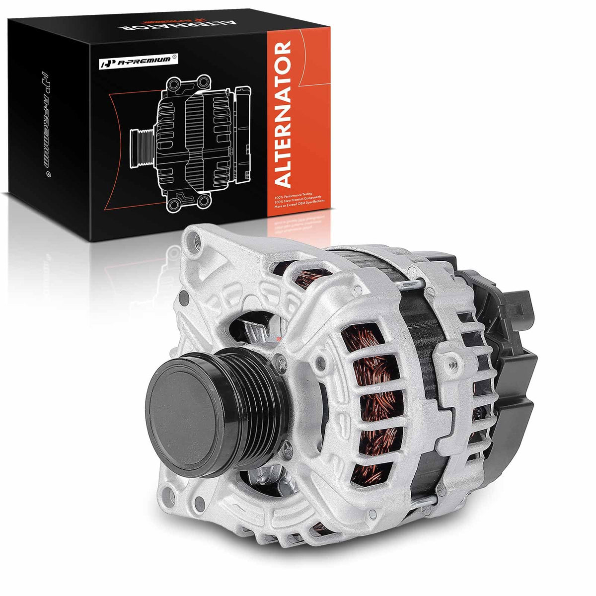 A-Premium alternator for CLA250 front view showing build quality and fitment