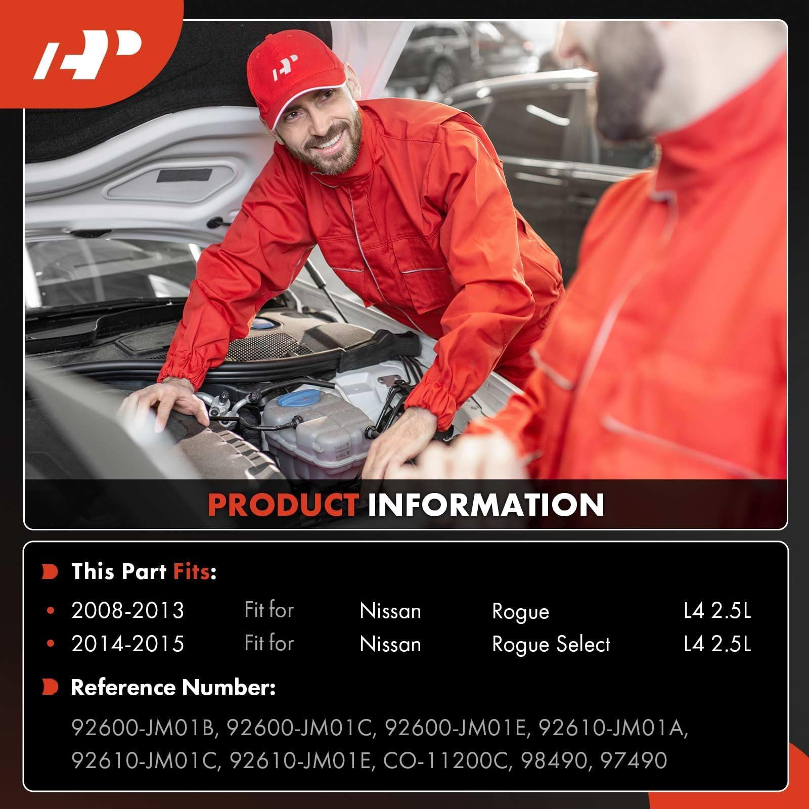 A-Premium compressor with clutch for Rogue Select 2014-2015, smooth AC performance.