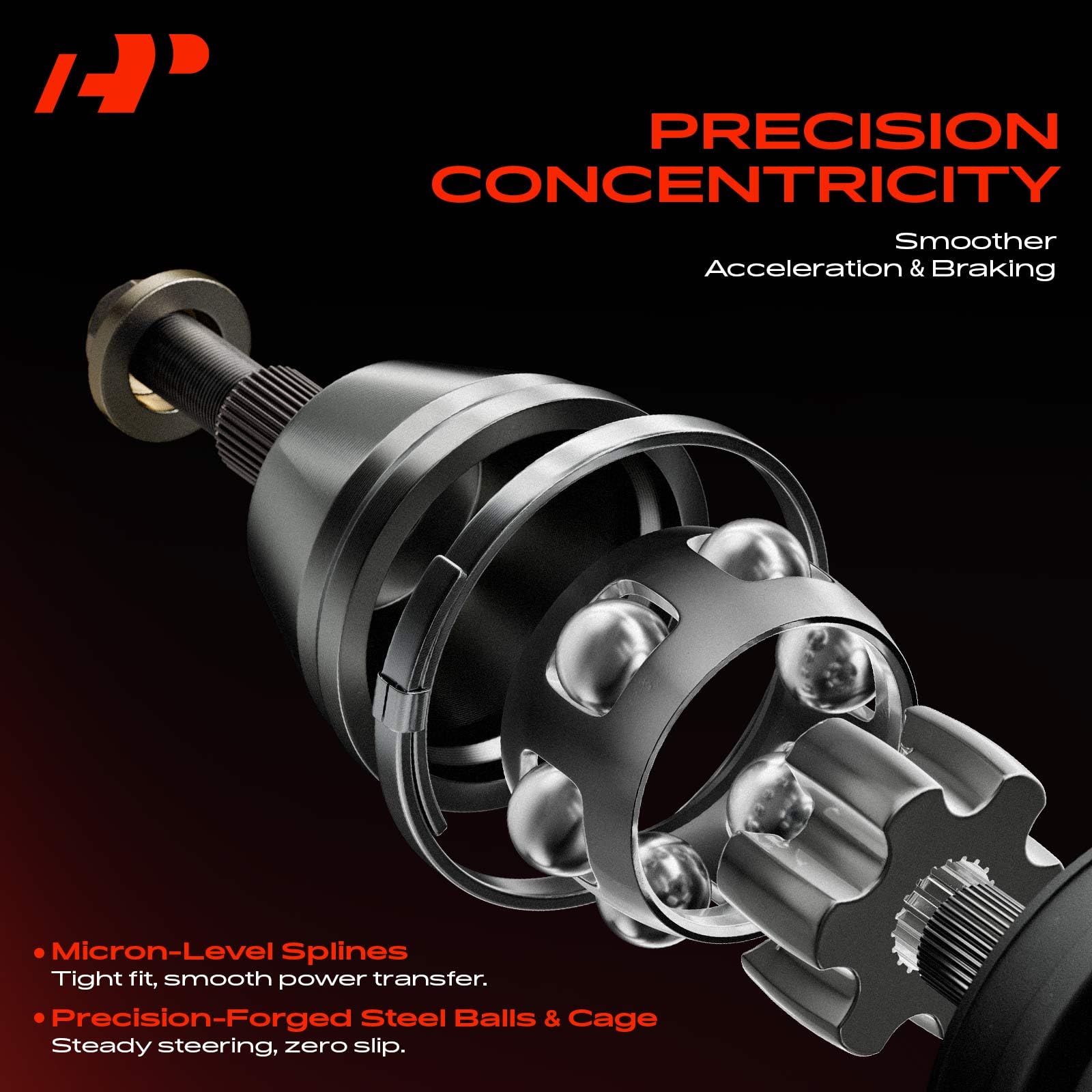 A-Premium CV axle includes axle nut for easier installation.