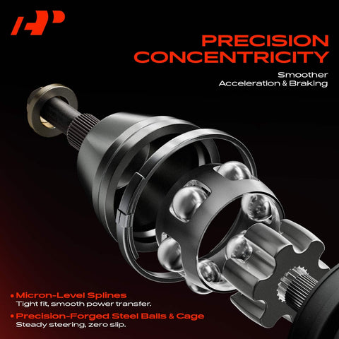 A-Premium CV axle includes axle nut for easier installation.