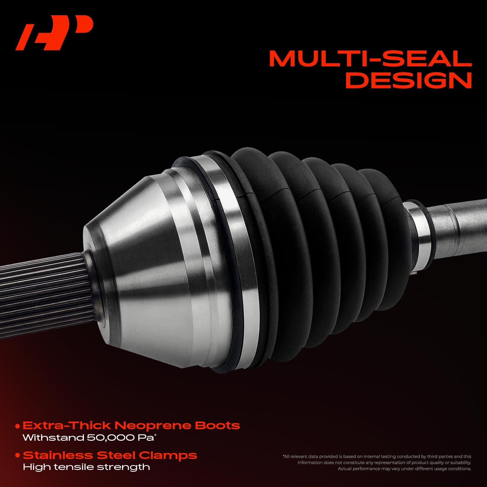 Spindle threads M24x1.5 on A-Premium CV axle for secure mounting.