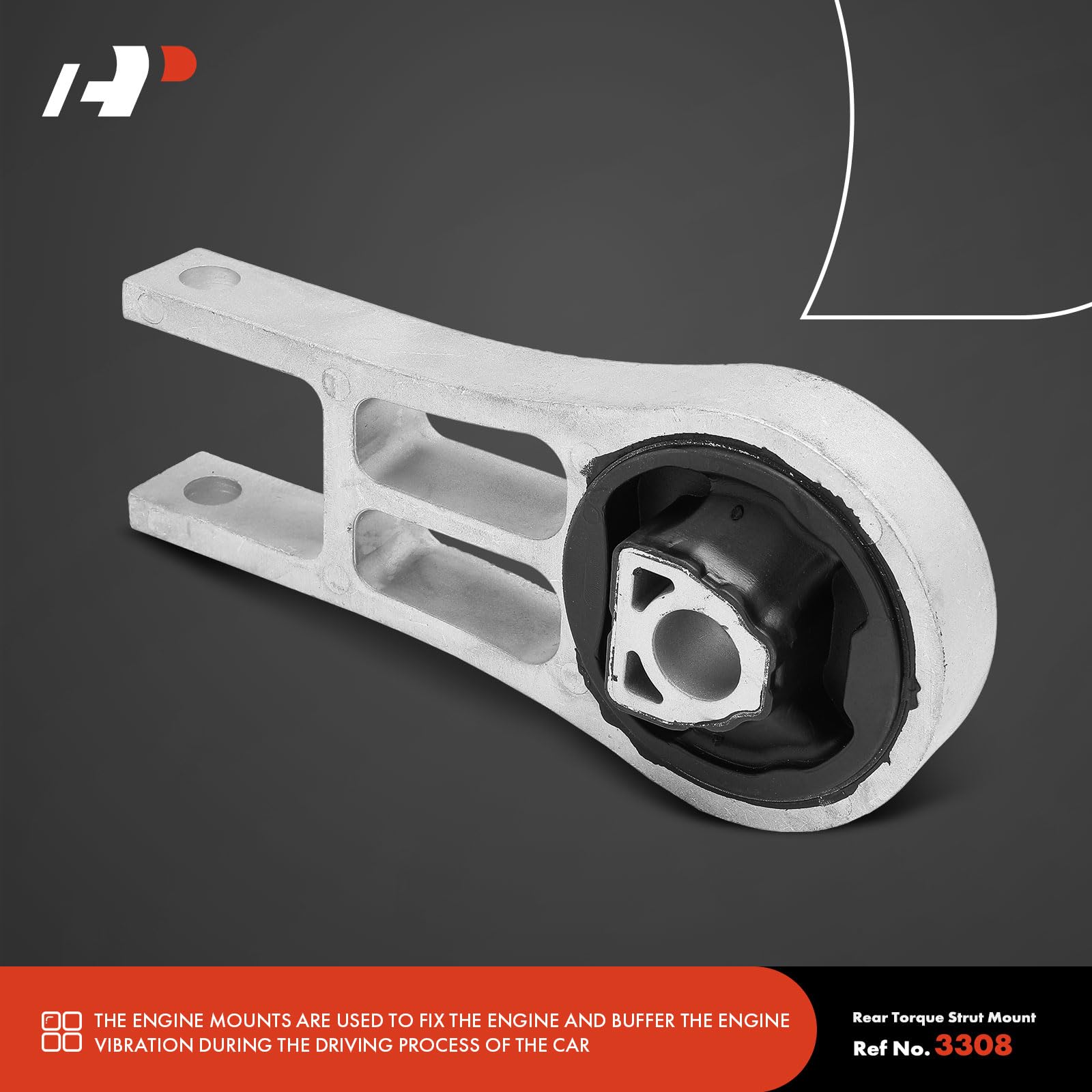 A-Premium engine mount kit packaging shows a complete 3-piece set.