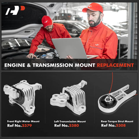 A-Premium left transmission mount helps align drivetrain for smooth shifts.