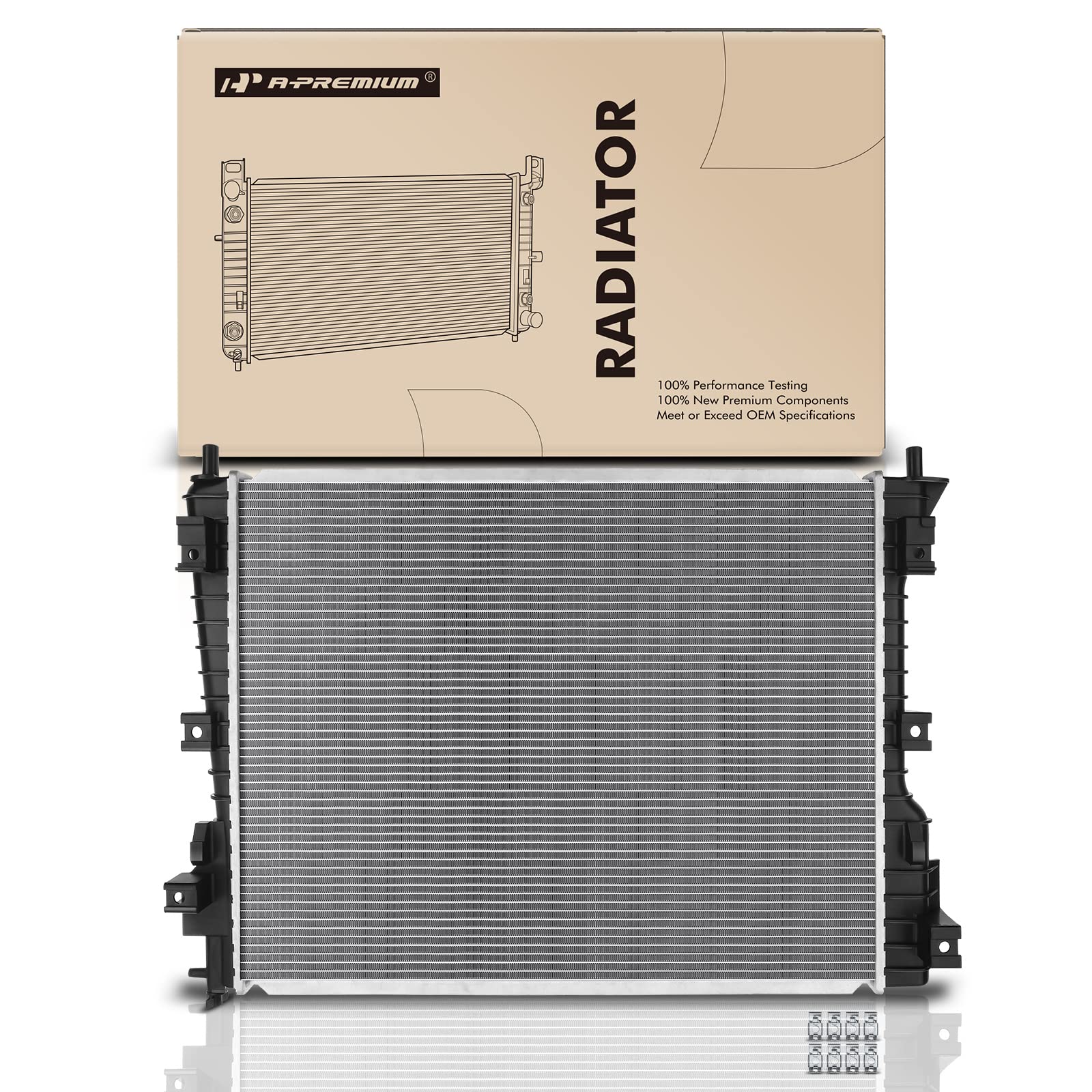 A-Premium radiator fits Mustang 2011-2014 V6/V8 for confident replacement.