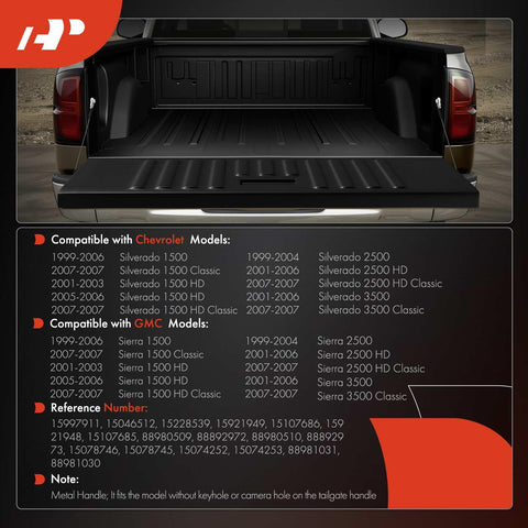 A-Premium tailgate bezel in black textured finish for seamless install