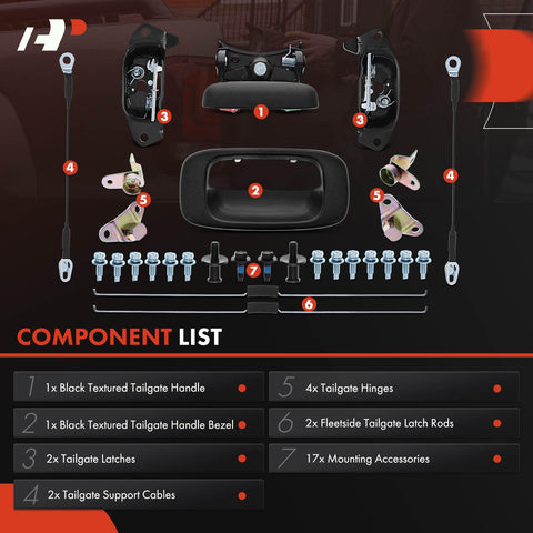 A-Premium two-latch set for secure tailgate closure