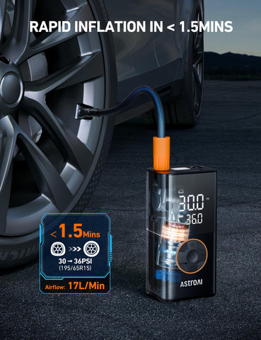 AstroAI L7 battery status highlights long runtime on a full charge.