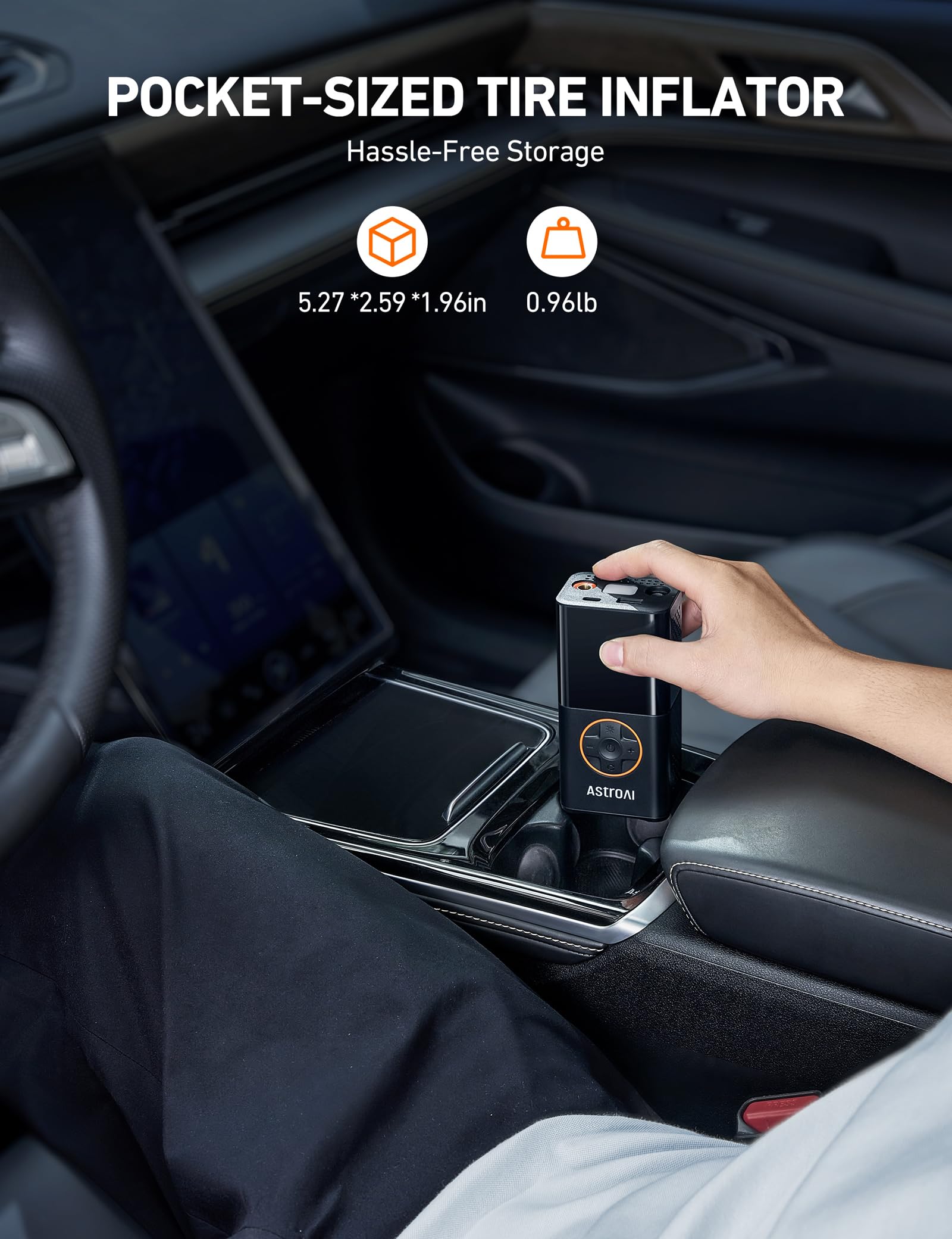 AstroAI L7 17 L/min airflow enables quicker tire inflations.