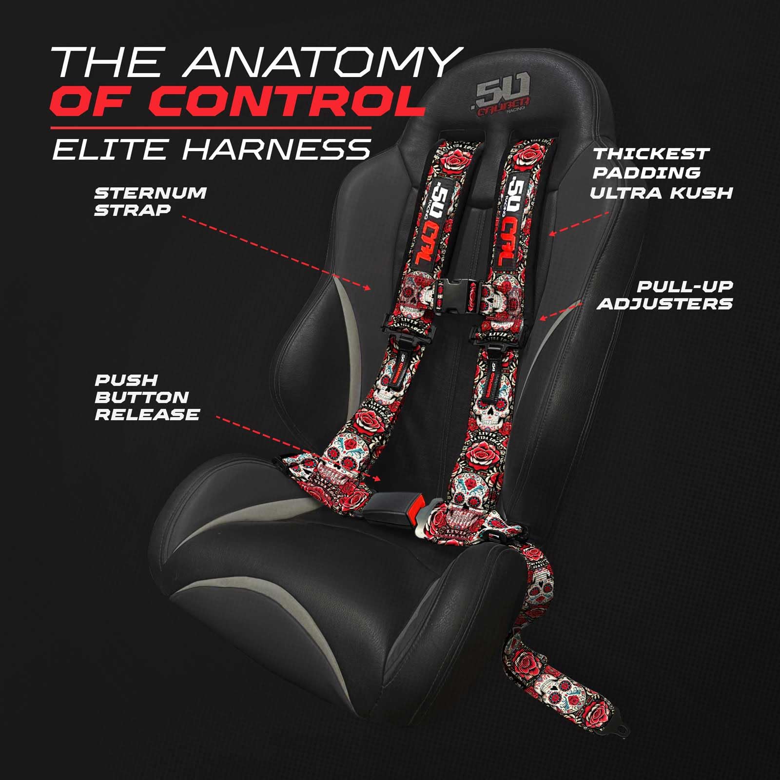 Sugar Skull Elite Series padding provides comfort on rugged trails