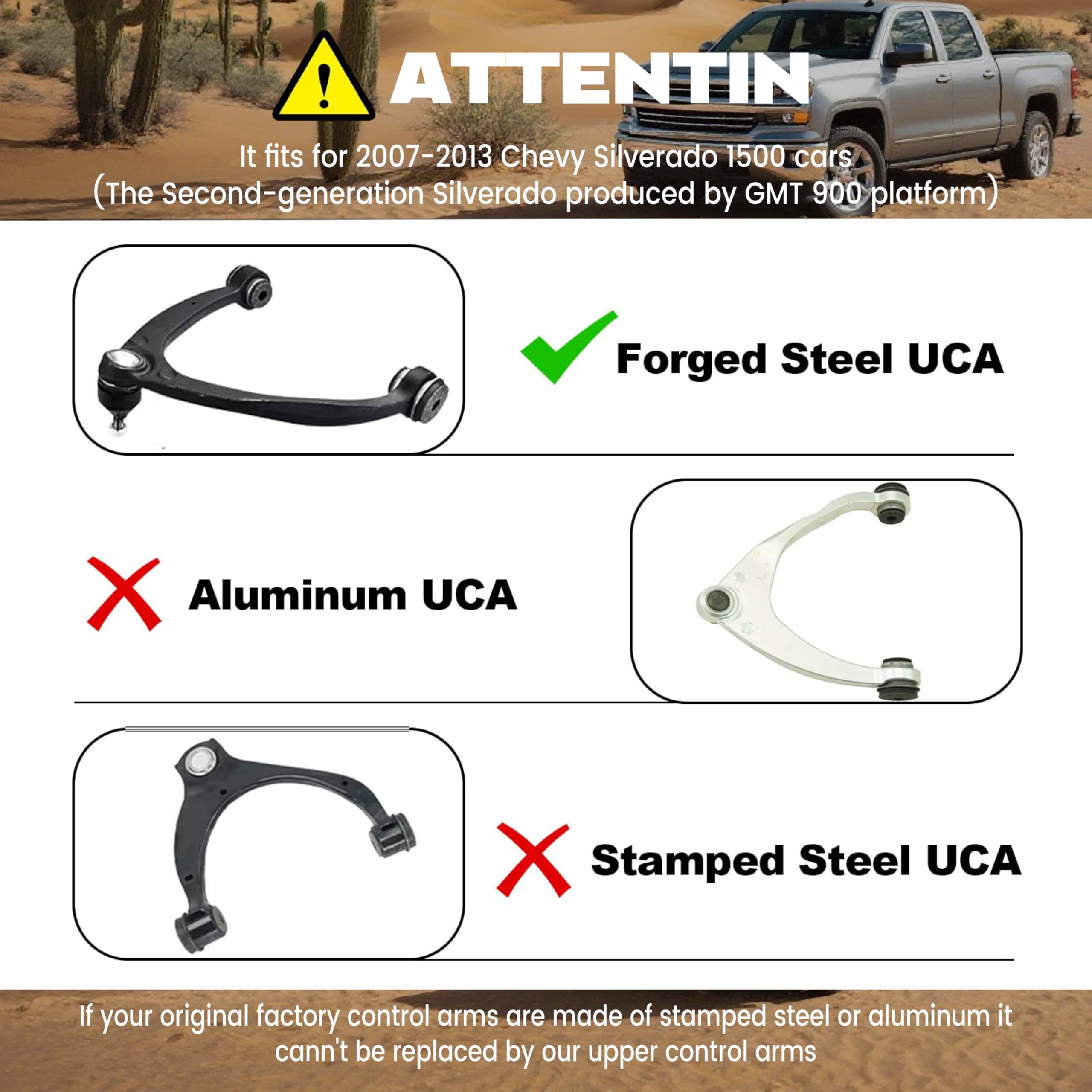 SAX 4X4speechless ball joints preinstalled for smooth steering and durability.