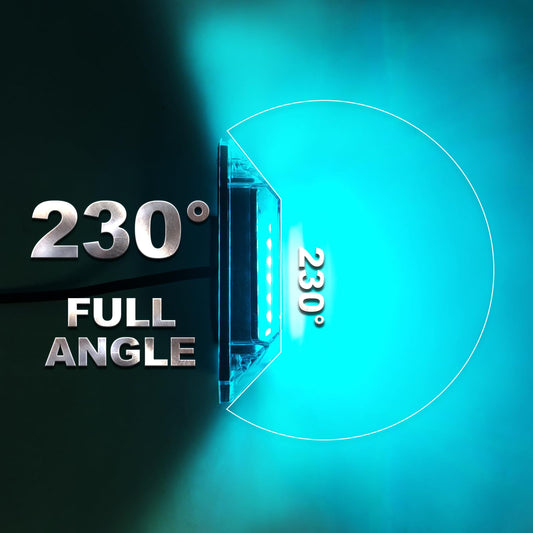 TDE Explorer.Lighting 8 pods RGBW rock lights side view with illumination