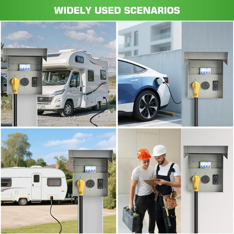 Umaogus RV outlet box weatherproof coating close-up emphasizes corrosion resistance.